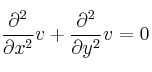 \frac{\partial^2}{\partial x^2}v+\frac{\partial^2}{\partial y^2}v=0