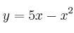 y=5x-x^2