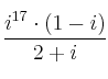 \frac{i^{17} \cdot (1-i)}{2+i}