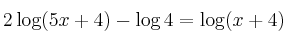 2 \log(5x+4) - \log{4} = \log(x+4)