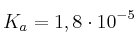 K_a = 1,8\cdot 10^{-5}