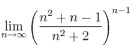 \lim_{n\rightarrow\infty}\left(\frac{n^2+n-1}{n^2+2}\right)^{n-1}