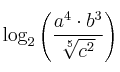 \log_2 \left( \frac{a^4 \cdot b^3}{\sqrt[5]{c^2}} \right)