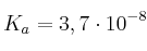 K_a = 3,7\cdot 10^{-8}