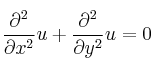 \frac{\partial^2}{\partial x^2}u+\frac{\partial^2}{\partial y^2}u=0
