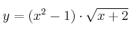 y = (x^2-1) \cdot \sqrt{x+2}