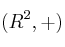 (R^2,+)