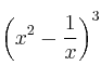 \left( x^2 - \frac{1}{x} \right)^3