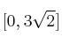 [0, 3\sqrt{2}]