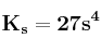 \bf K_s = 27s^4