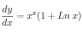 \frac{dy}{dx} = x^x (1 + Ln \: x)
