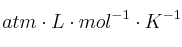 atm\cdot L\cdot mol^{-1}\cdot K^{-1}