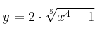 y = 2 \cdot \sqrt[5]{x^4-1}