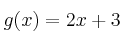 g(x)=2x+3