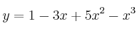 y=1-3x+5x^2-x^3