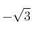 -\sqrt{3}