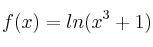 f(x)=ln(x^3+1)