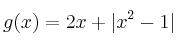 g(x) = 2x + |x^2-1|