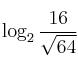 \log_2 \frac{16}{\sqrt{64}}
