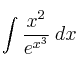 \int \frac{x^2}{e^{x^3}} \: dx 